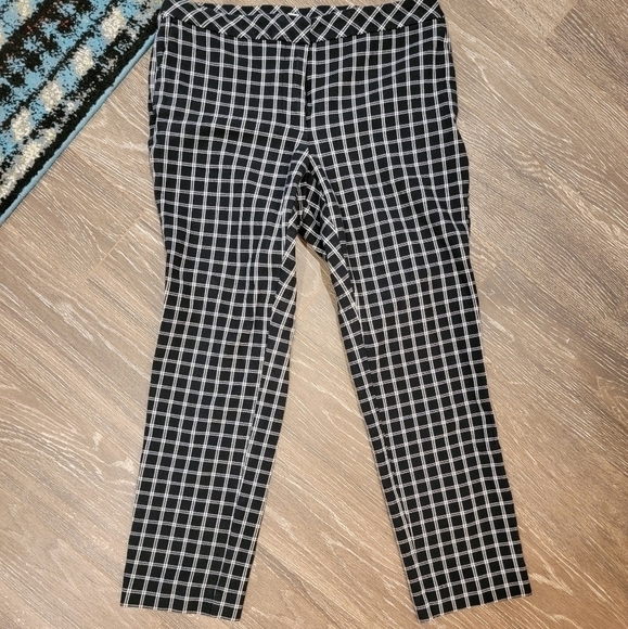 J.JILL Cotton Bi-Stretch Cropped plaid pants Size 8‎ - Picture 5 of 8
